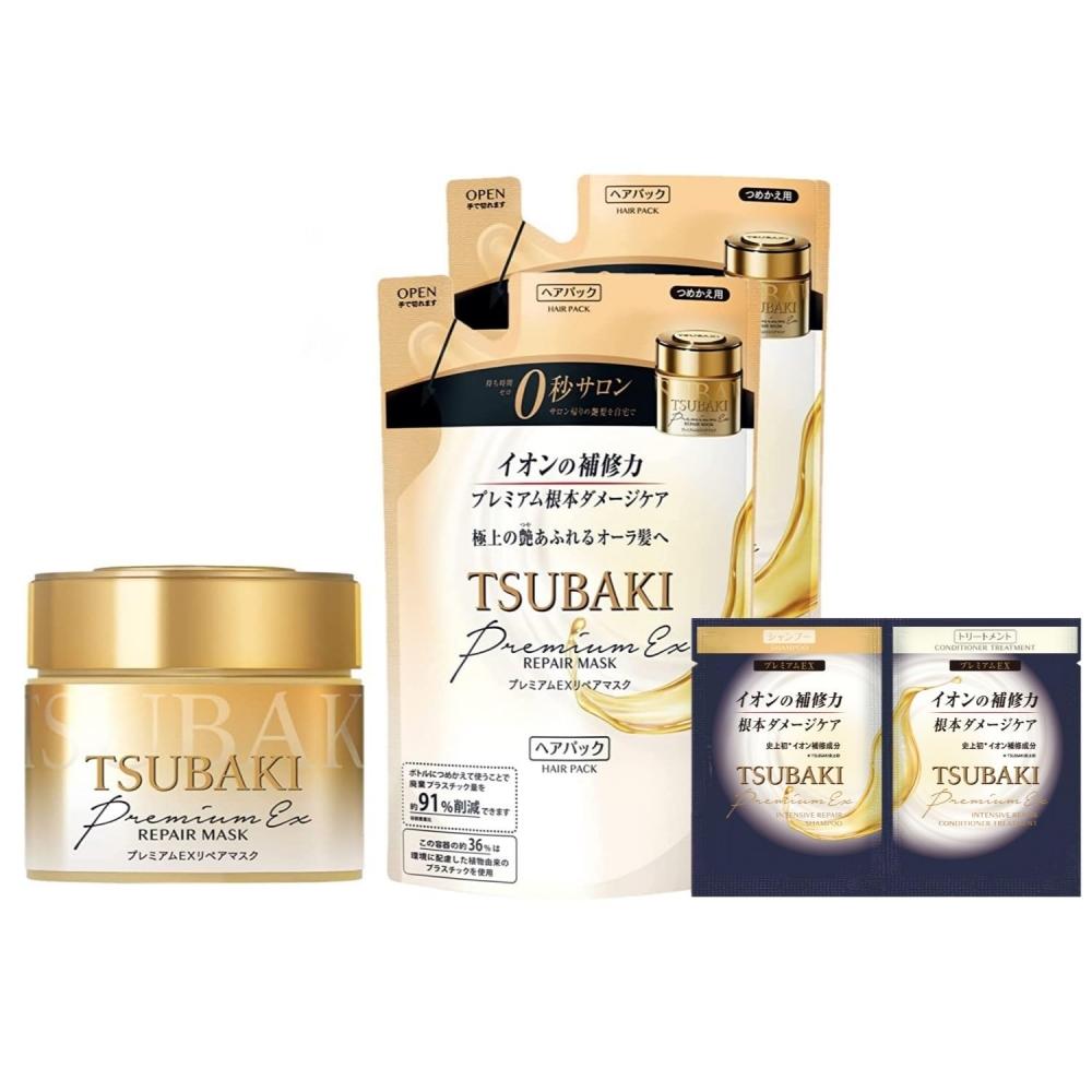

Tsubaki 180 г + 150 г 2+ Camellia Premium Repair Mask Hair Pack For Body Refill