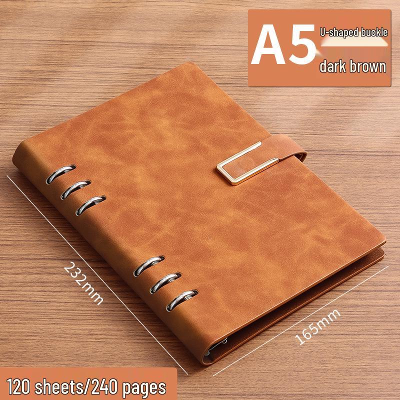 Customizable Simple Business Loose-Leaf Notebook Binder with Printable Logo