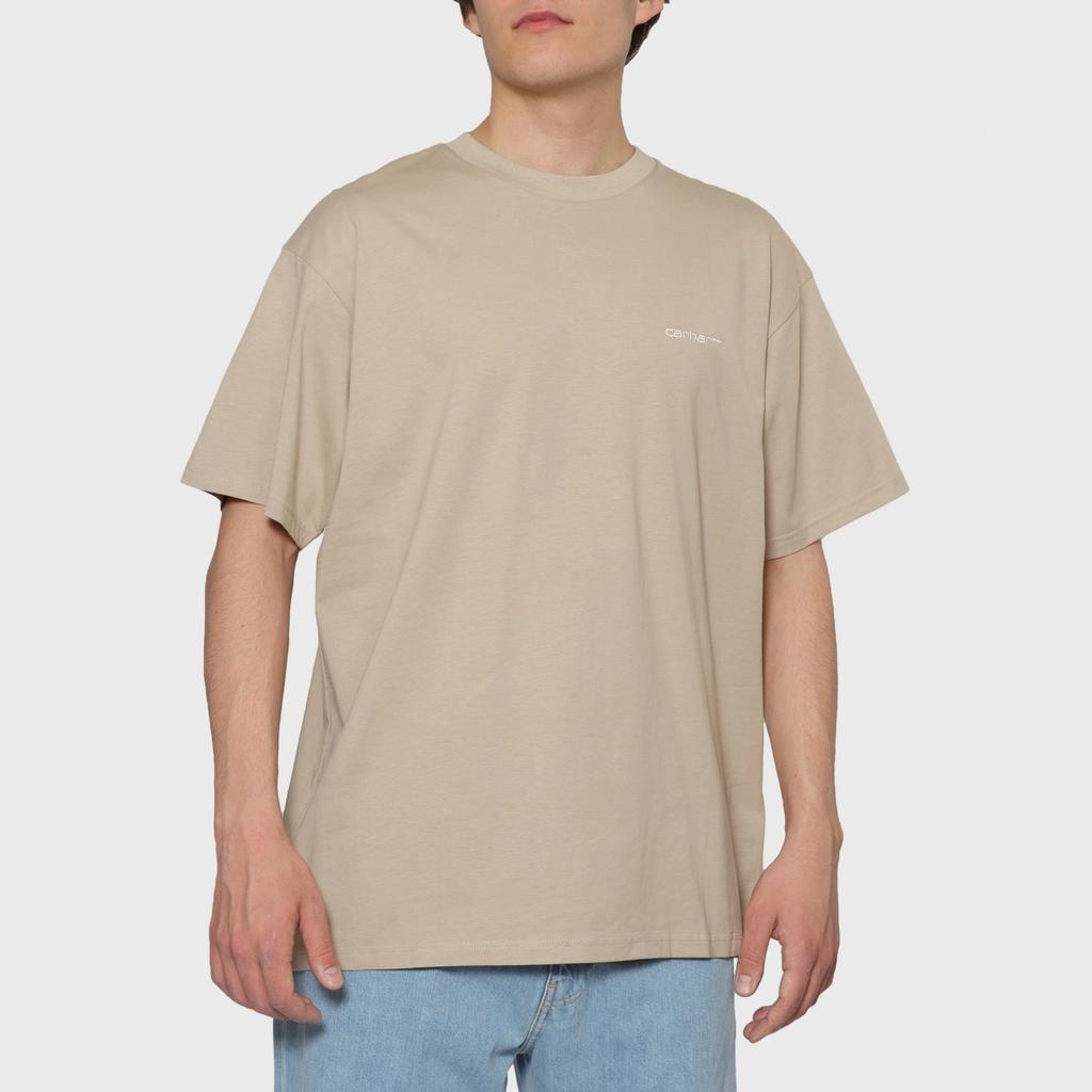 Carhartt WIP S/S Script Embroidery T-Shirt Men T-Shirts Light-Brown I025778-0QS-XX