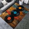 Soft & Washable Vinyl Record Design Carpet - Rectangular, Perfect For Living Room, Outdoor, Kitchen, Bedroom, Game Room,Bathroom