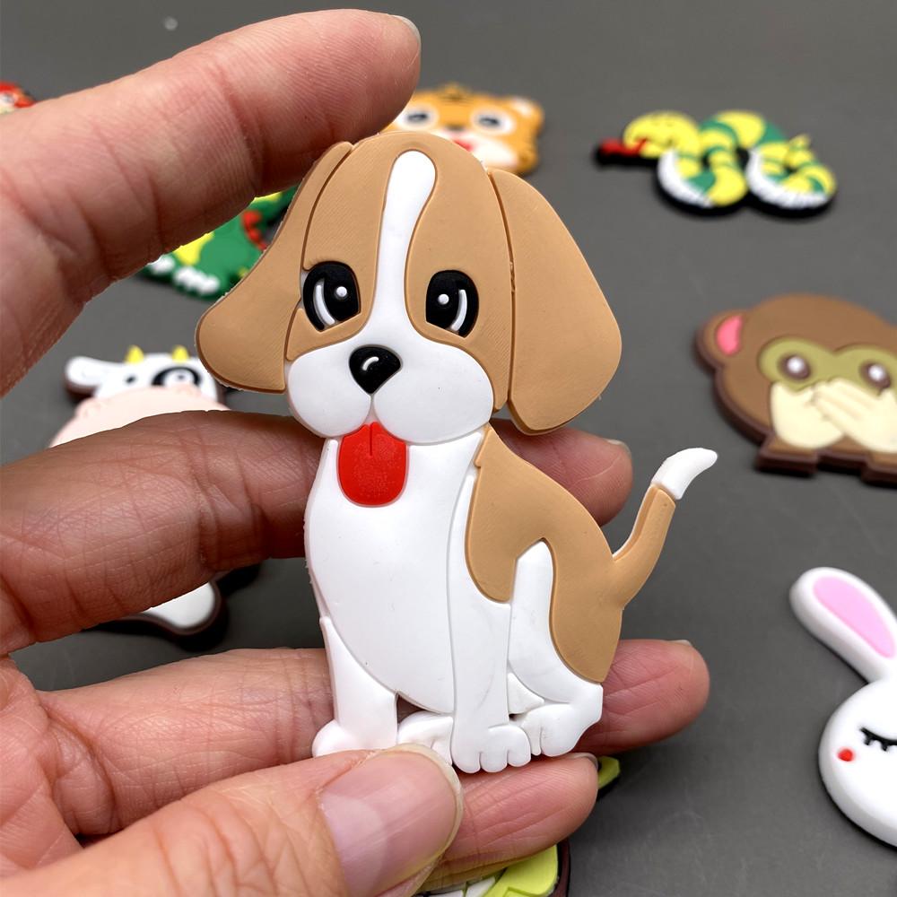 One Set Animal Fridge Magnets for Kids Toy Cartoon PVC Magnet for Refrigerator Decor Child Fridge Magnets Magnetic Accessories