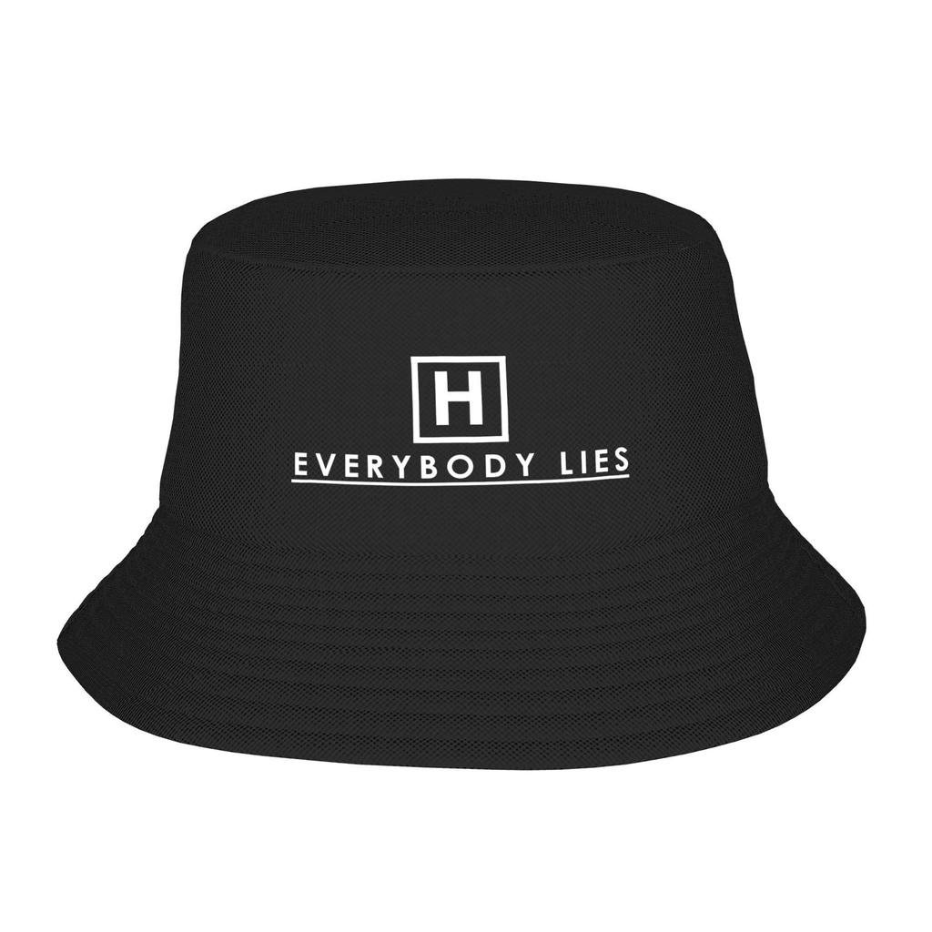Unisex Bucket Hat Everybody Lies House MD Summer Travel Headwear Packable Outdoor Sports FisherUnisex Caps Panama Hat Gift Idea