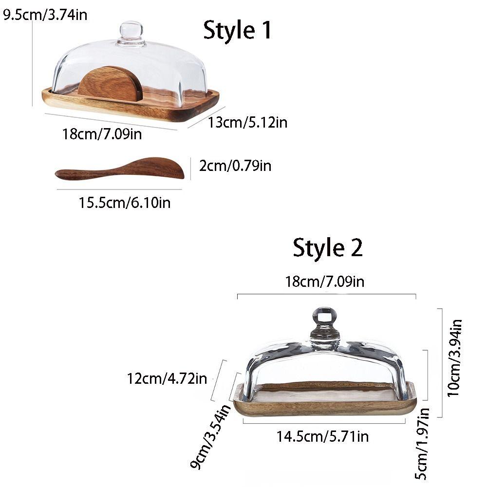 Exquisite Butterdose Holz Aufbewahrungstablett Backwerkzeuge Käse Frischhaltebox Teetisch