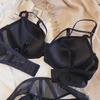 "French Desire Mesh Underwire Bra with Bondage-Inspired Design"