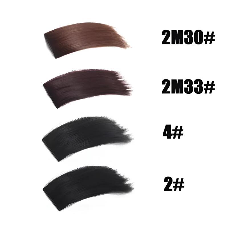 Synthetic Short Straight Pad Invisible Hair Extension Lining of Hair Top Side Cover Hairpiece for Women