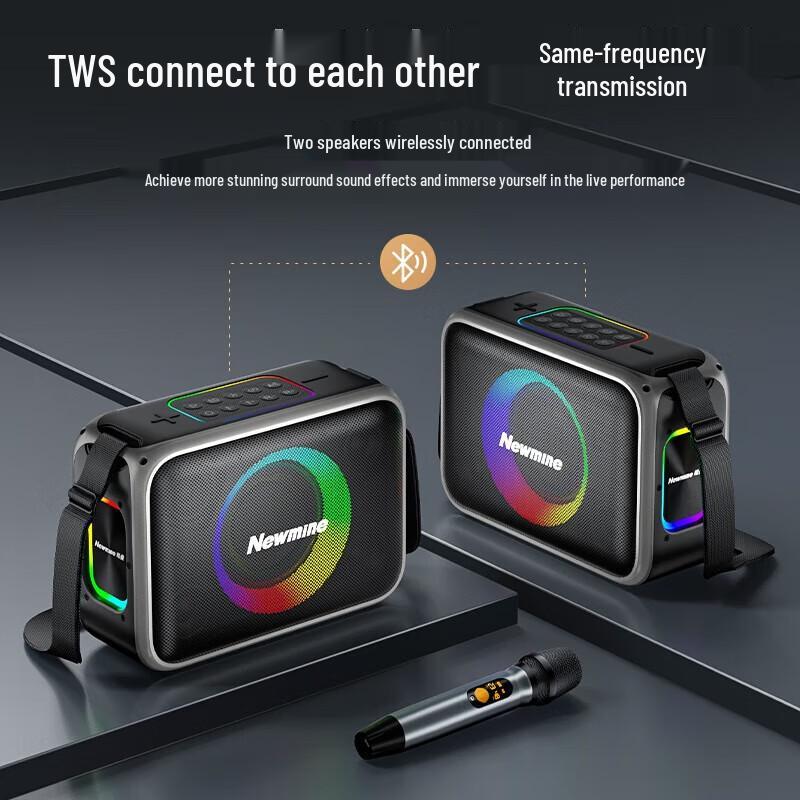 Newmine MC98 High Power Portable Bluetooth Speaker with Subwoofer