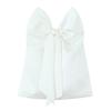 2025 Spring Women's Satin Bow Strapless Top: Slim Fit & Elegant