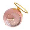 Tischwecker Studentenwohnheim Mini-Wecker Ornamente Einfache Metall-Tischuhr Rosa