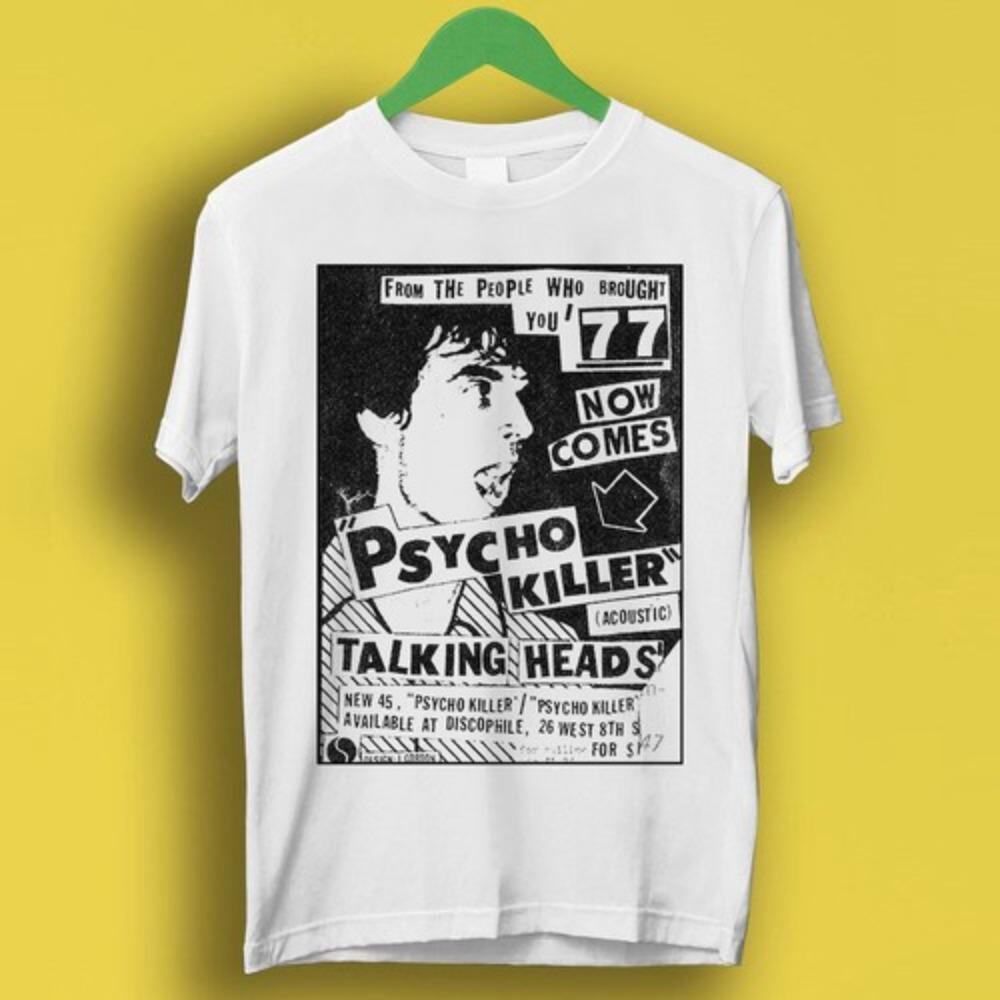 Talking Heads Psycho Killer Red Limited Edition Punk Music Gift Tee T Shirt Men's and Women's Same Crew Neck Pure Cotton T-shirt
