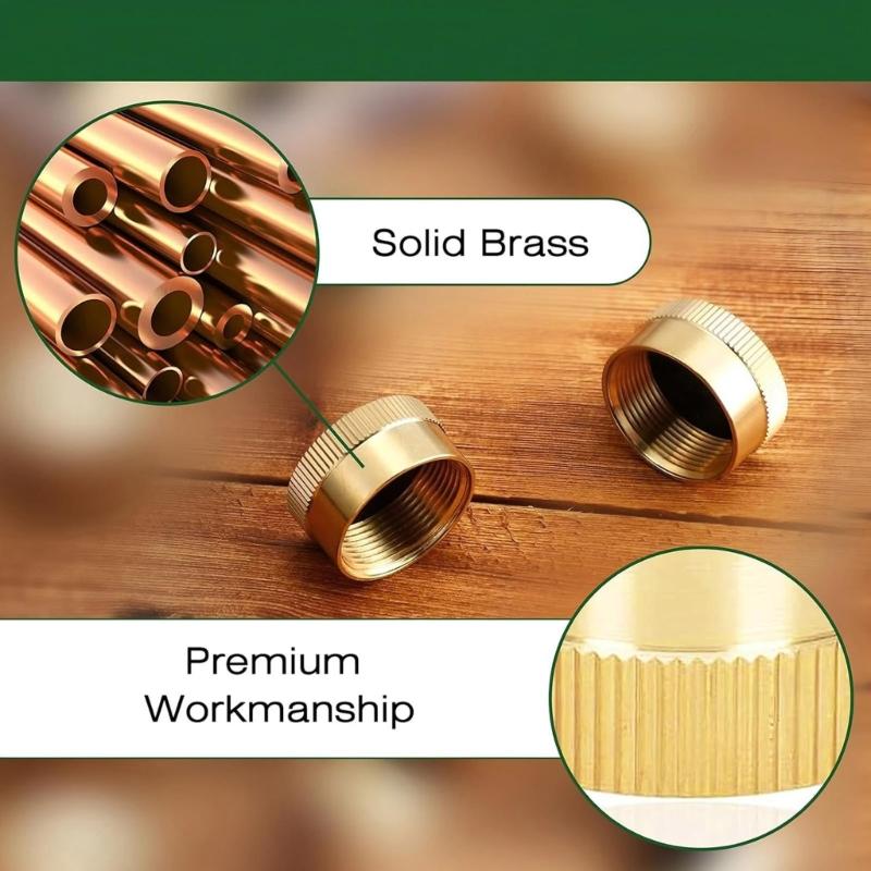 5pcs Solid Brass Bottle Lid Cylinder Protect Cover Tanks Cover Campings Stove Accessories