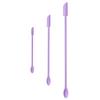 3 Adet Silikon Spatula Seti Çift Başlı Kazıyıcı Kozmetik Reçel Krem Derin Şişe Mini Spatula Uzatılmış Küçük Uçlu Spa Makyaj Aracı
