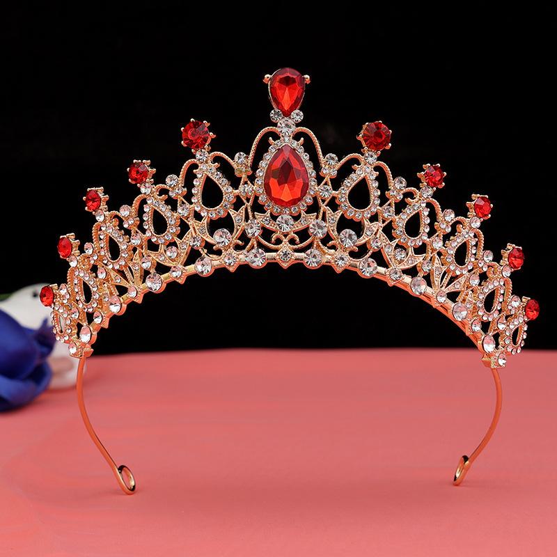 Krone Brautkopfschmuck Barockstil luxuriös und elegant weiblich 18-jährige erwachsene Prinzessin Geburtstagskrone Hochzeitskleid