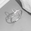 Aesthetic Butterfly Animal Couple Ring For Lovers R Stainless Steel Gold Plated Open Ring Luxury Quality Jewelry