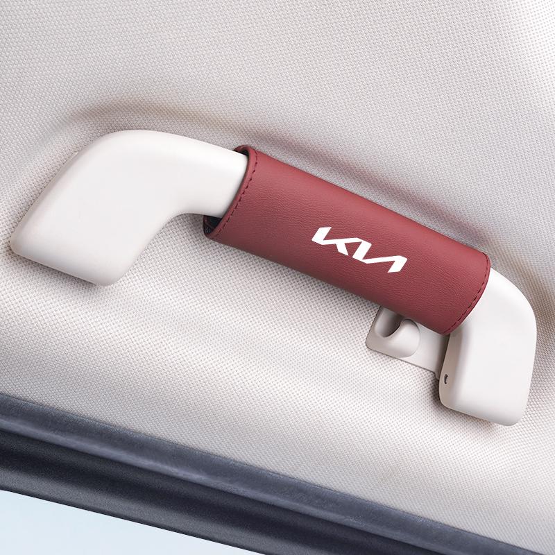 BXAOK1 1Pcs PU Leather Roof Handle Anti-scratch Protector Case For Kia GT-Line KN Sportage Ceed Rio Picanto Sorento Soul Cerato Venga