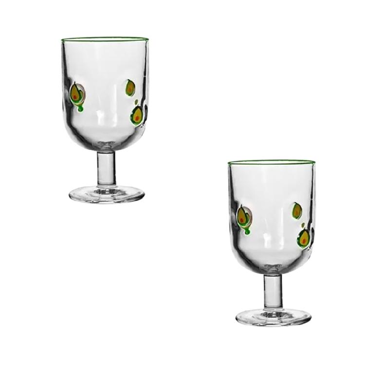 Lemon Decorated 360ml Drinking Glasses Shatters Resistant Clear Pubs Glasses For Gift Home Kitchens Party Supplies