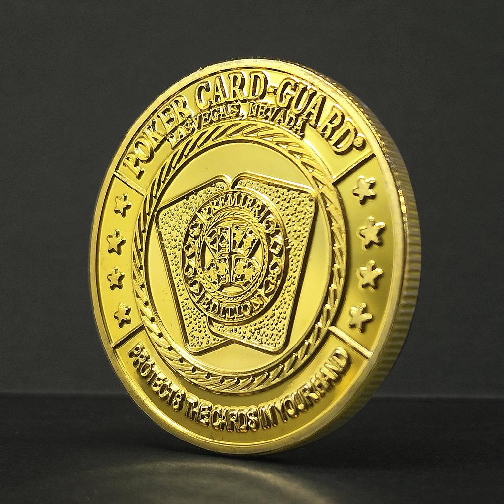 Poker Skeleton Hand Pressure Tool, Metal Coins, Men's Gold Commemorative Badge, Creative Chips, Toys, Small Gifts