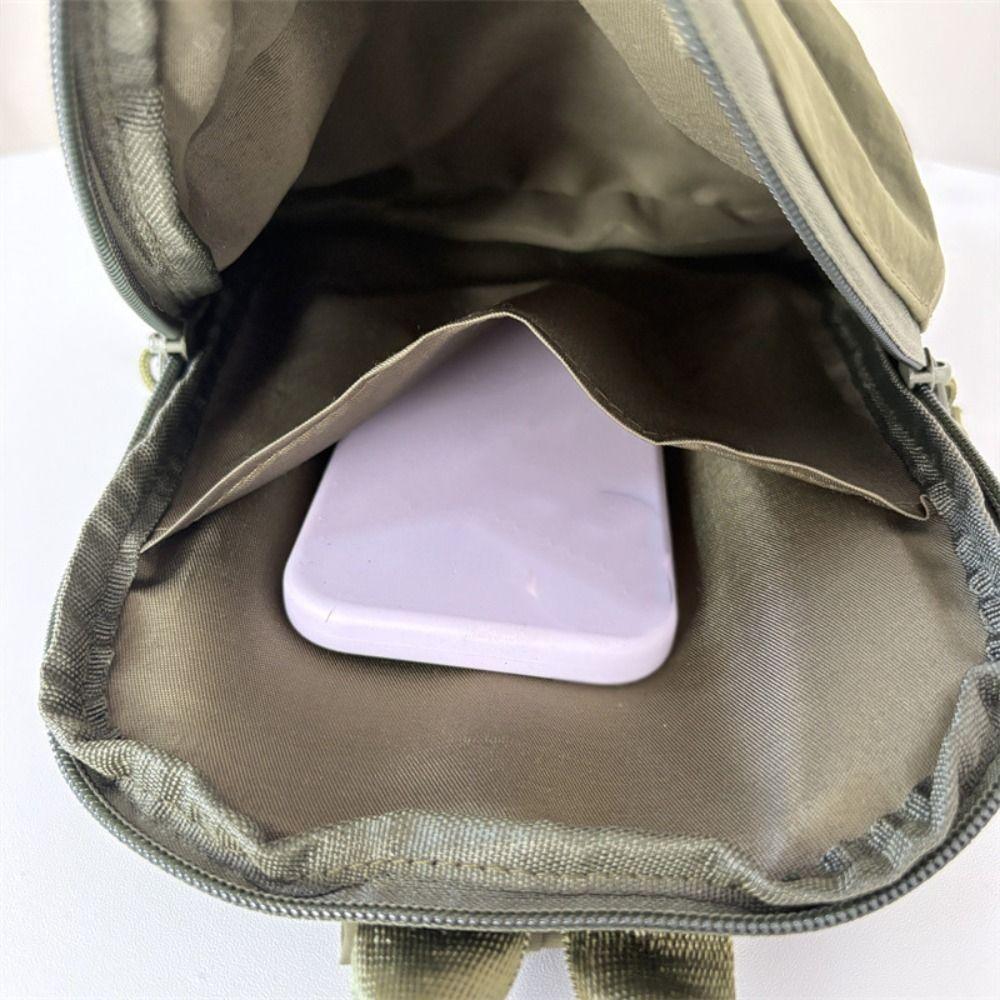 Large Capacity Sports Crossbody Bag Solid Color Outdoor Chest Bag Nylon Shoulder Bag  Hiking