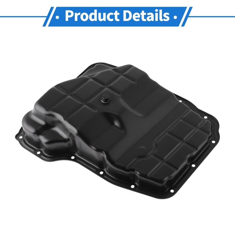UXCELL No.4736676AA Engine Oil Pan for Jeep Grand Cherokee 10-13 Aluminum Alloy Black