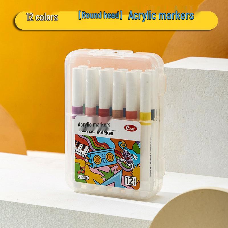 

Washable Soft Tip Acrylic Marker for Kids - Layerable Watercolor Pen for School Art Projects