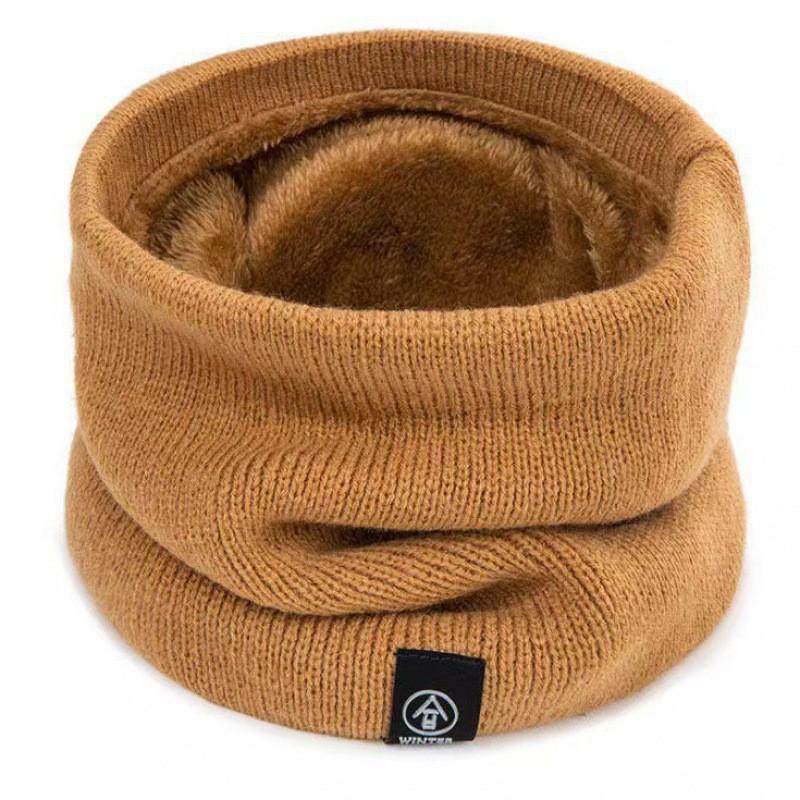 Women's Winter Knitted Neck Warmer: Versatile, Windproof, Fleece-Lined Pullover for Cycling & Cold Weather.