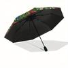 Christmas Santa Claus Umbrella, Portable 3-Fold Compact Umbrella,Christmas Gift ES425