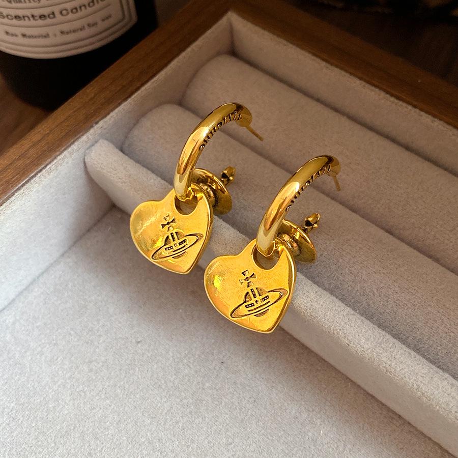 Vintage Silbernadel Diamantbesetzte Ovale Ohrstecker - Leichter Luxus High-End Schmuck