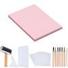 Rubber Carving Kit Block Stamp Making Set Printmaking Printing Art Craft with Cutter Tools