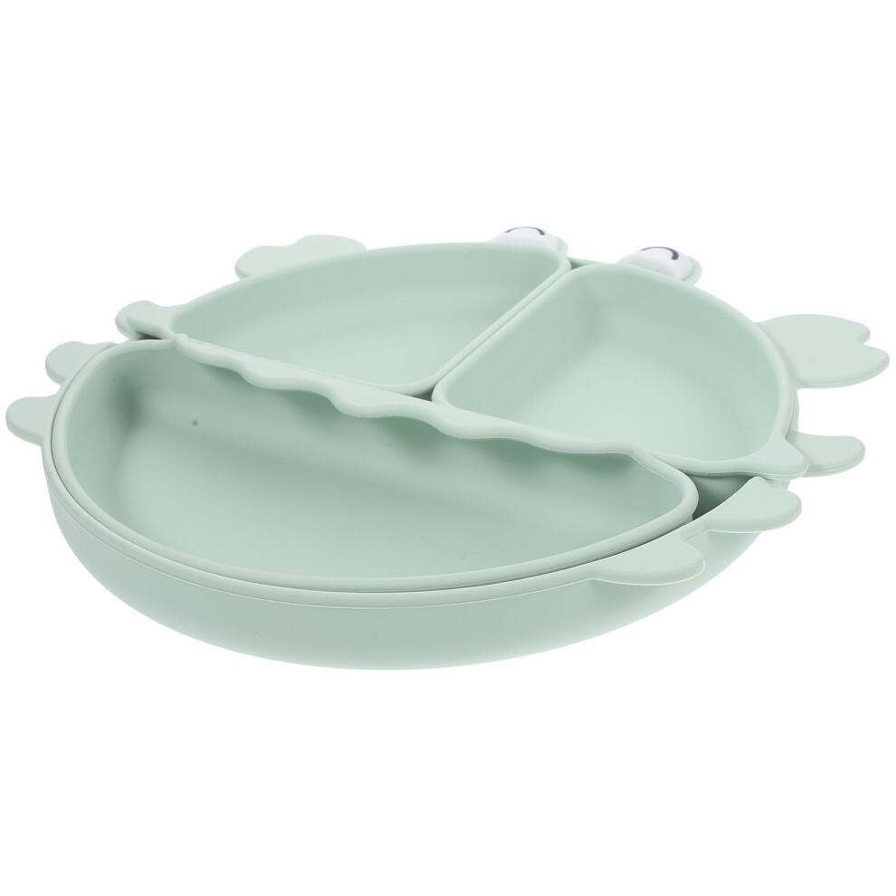 Baby Food Bowls Silicone Crab Shape Green 1pcs 10.2x9.3x1.2in