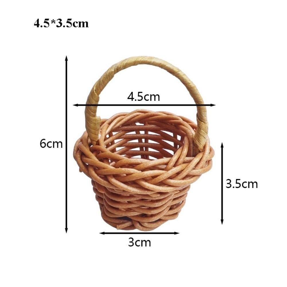 Beautiful Handmade Flower Storage Basket Hand-Woven Round Shape Wicker Flower Basket Shopping Storage Hamper Basket
