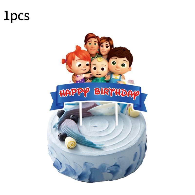Theme Cartoon Birthday Party Supplies Set With Paper Napkins Cups