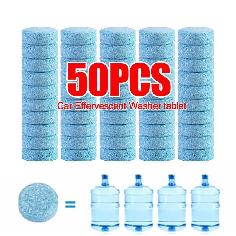 10/20/50PCS Solid Car Windshield Cleaner Concentrated Effervescent Tablets For Auto Wiper Glass Kitchen Window Toilet Cleaning