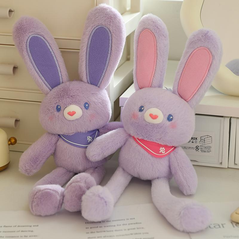 Kanin Gosedjur Plyschleksak Kaninpäls Nyckelring Mjuk Söt Accessoarer Nyckelring Gåva till Kvinnor Flickor Barn Bildekoration