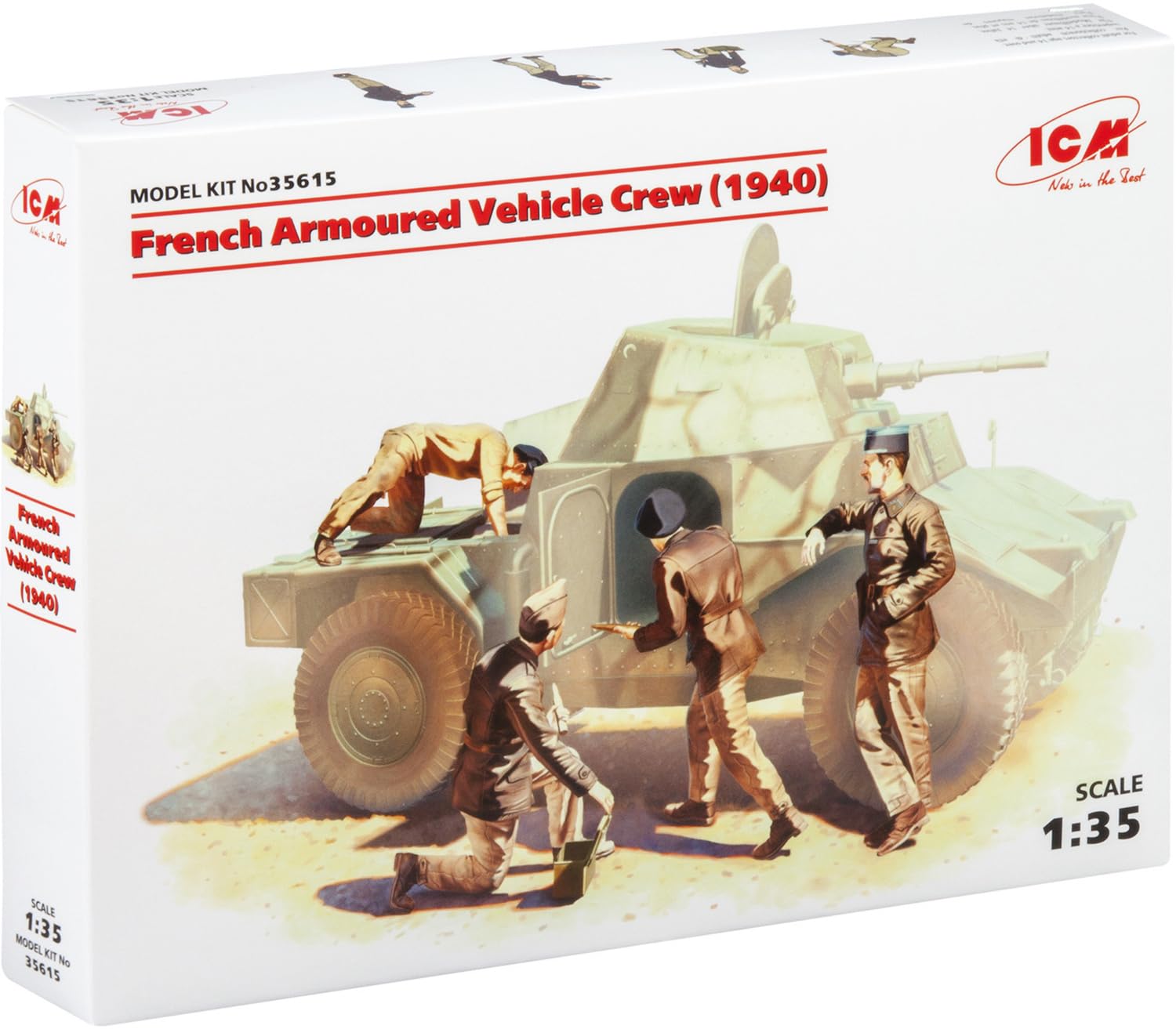 

ICM 1/35 French Armored Car Crew (1940) 35615 Plastic Model