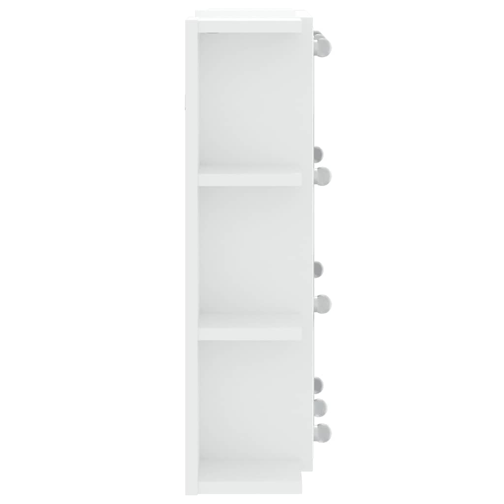 LED Mirror Cabinet White 70 x 16.5 x 60 cm