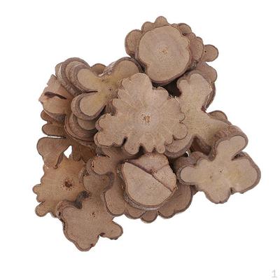 20 Sztuk Naturalnych Rustykalnych Plastrów Drewna Nieregularne Płaty 35mm Plaster Drzewa na Zewnątrz Wiejski