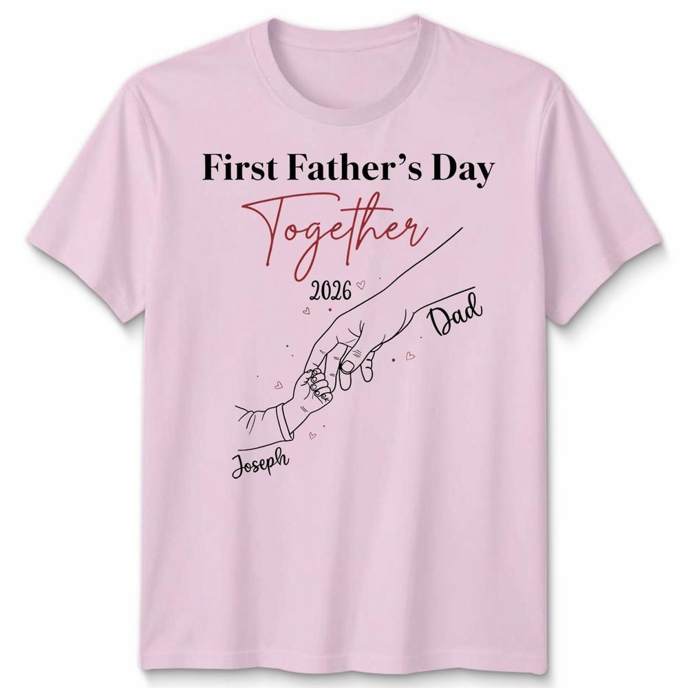 First Fathers Day Matching Unisex Tshirt Daddy Fistbump Apparel