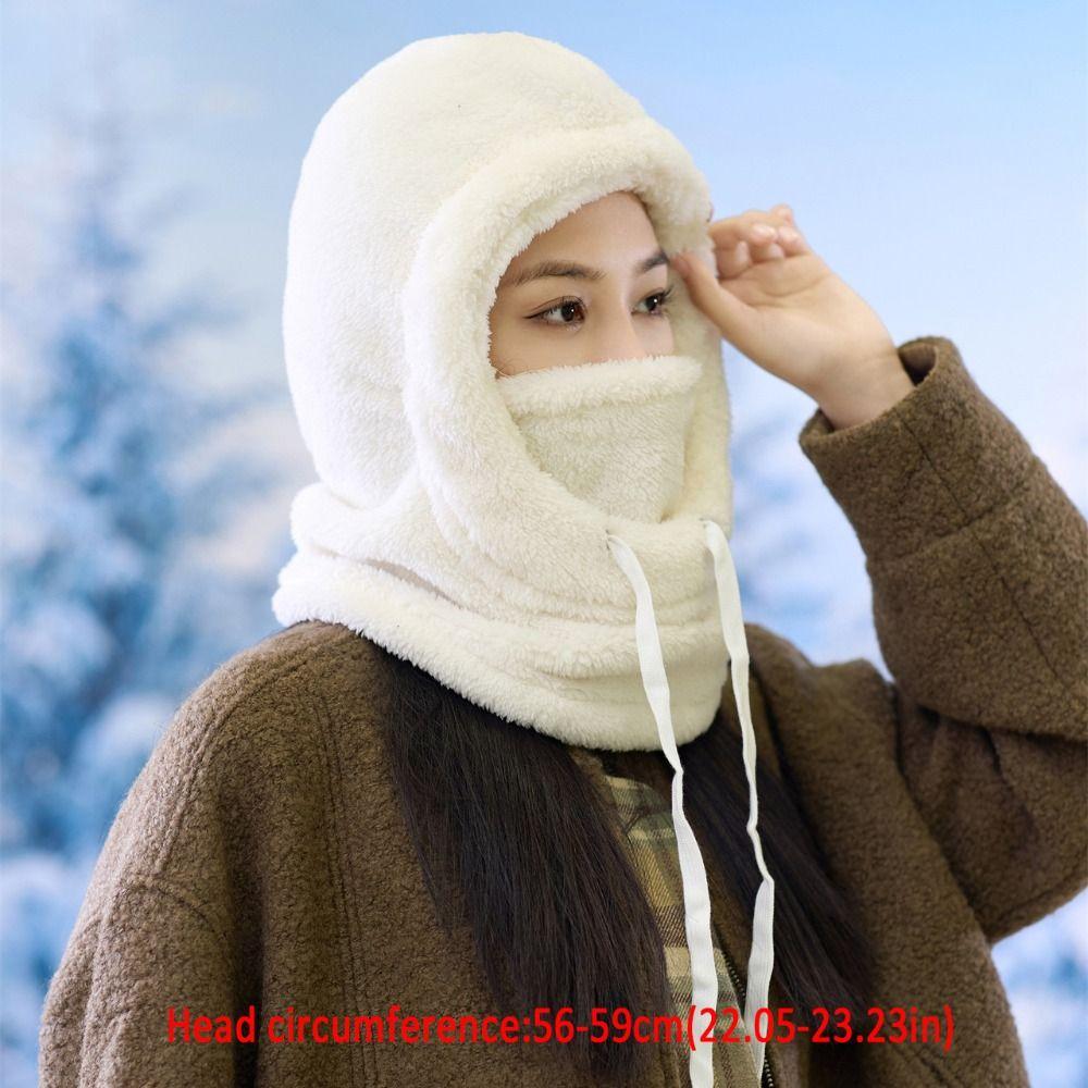 Einfarbige Winter-Sturmhaube Winddichte Überzieh-Mütze Mode-Schal Skimaske Mütze