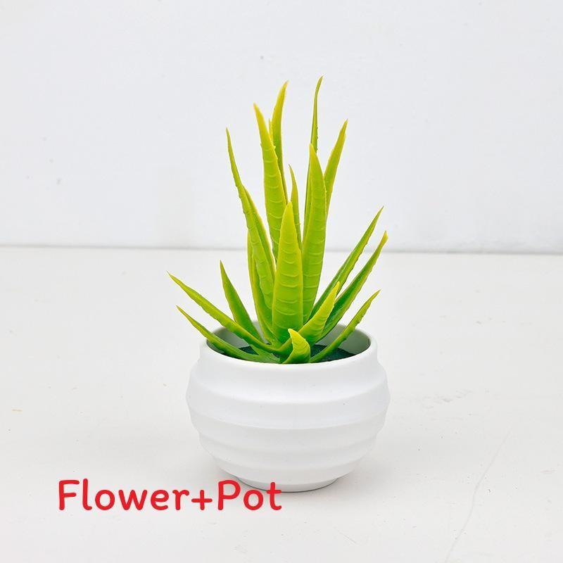 

Миниатюрный суккулент Алоэ Вера, зеленое горшечное растение для декора дома, офисного стола StyleB