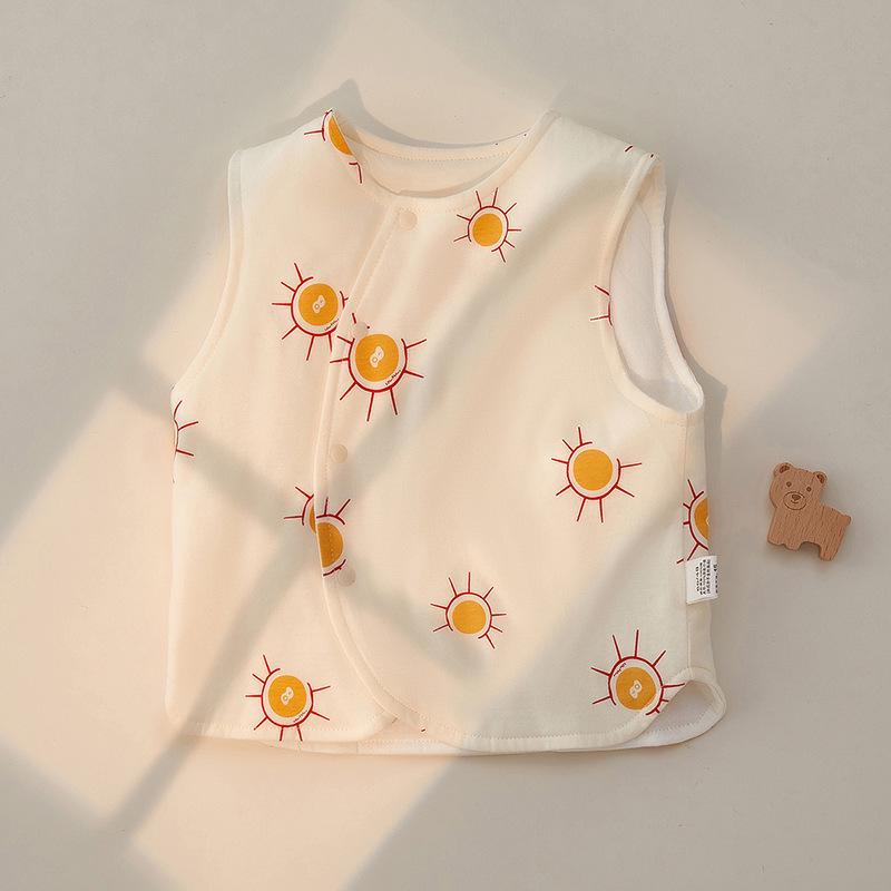 Baby Padded Vest for Spring, Autumn, and Winter - Infant Clothes for Boys and Girls 73 cm жёлтый