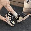Leather High-top Women's Autumn and Winter New Panda Star Velvet Platform Sports and Leisure Cotton Shoes