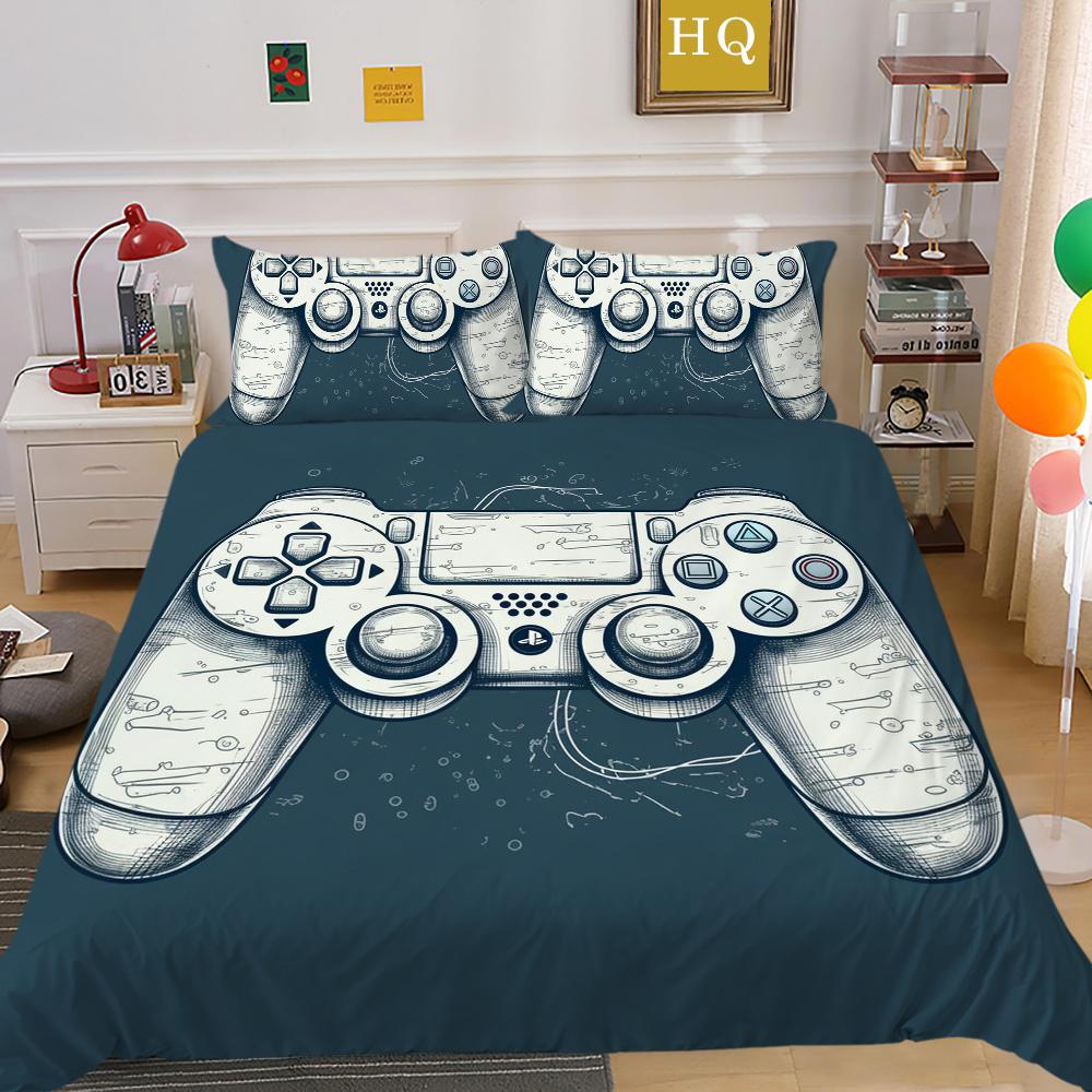 Capa de Edredom Estilo Jogo para Meninos Colchas para Casa Conjunto de Roupa de Cama Tamanho Queen Capa de Roupa de Cama da Moda Ternos de Roupa de Cama para Adolescentes