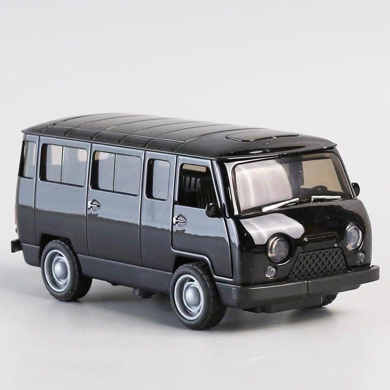 1/36 UAZ Travelers Bus in Lega Modello di Auto Giocattolo in Metallo pressofuso Veicoli per Tour Cittadino del Traffico Modello di Auto Simulazione Pull Back Regalo per Bambini