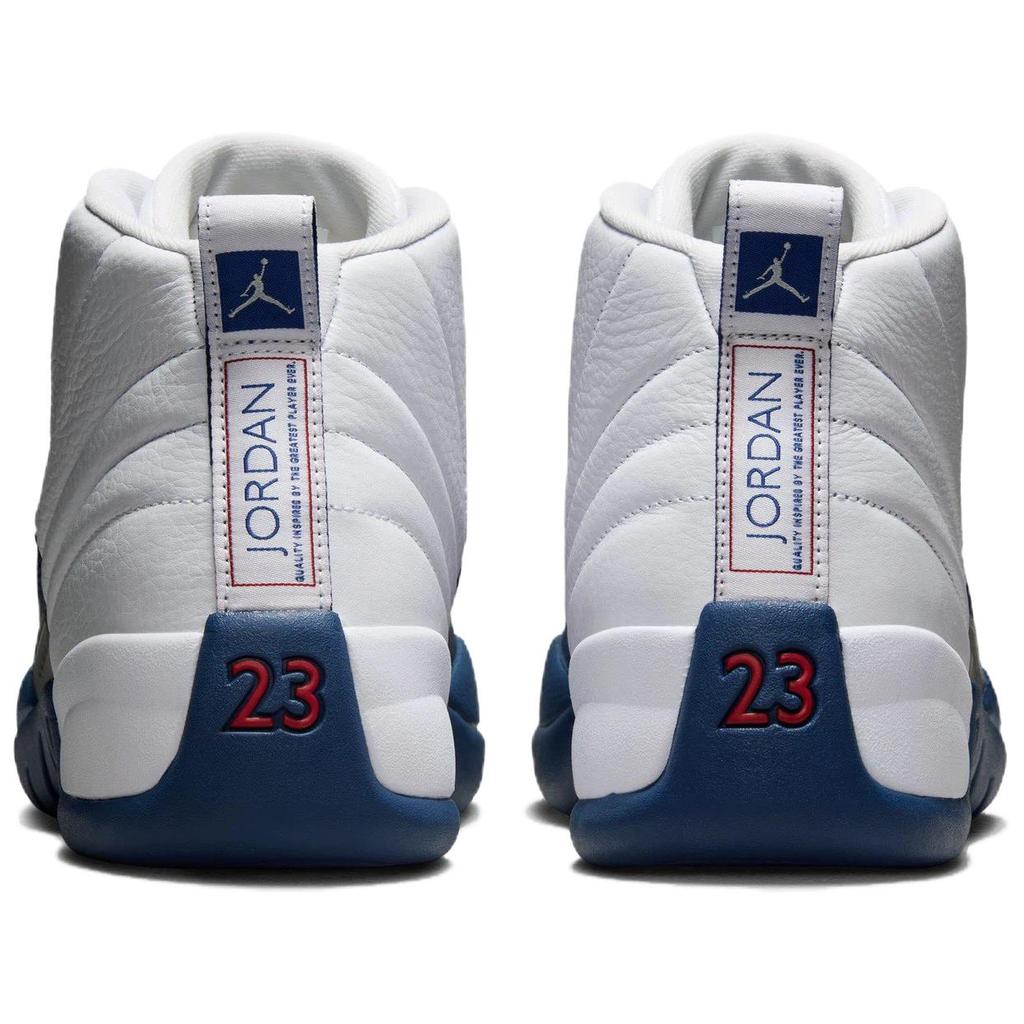 Air Jordan 12 Retro Bleu Français 2025 Baskets Homme Blanc Argent Métallisé Rouge Varsity CT8013-114