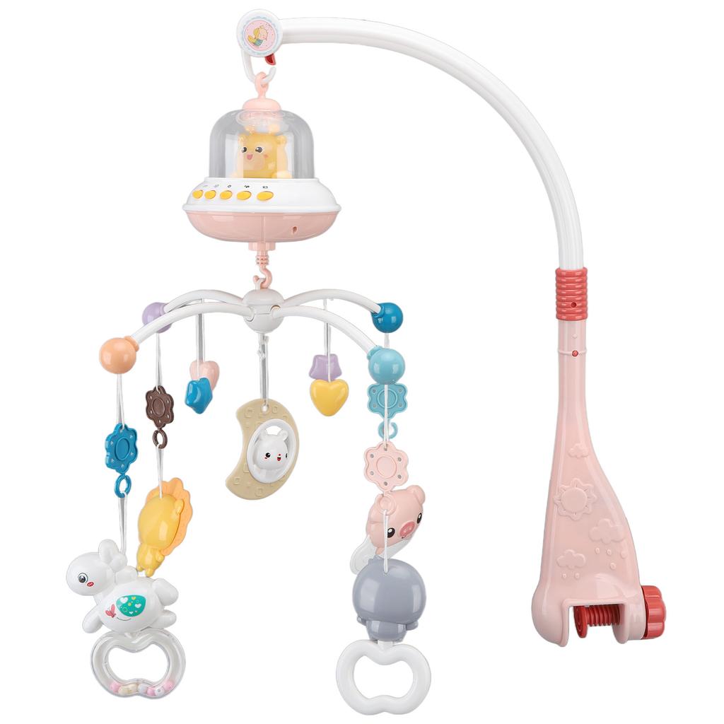 Baby Mobile Hanging Rotating Animals Night Lights Relaxing Music Baby Plastic Mobile with Projector