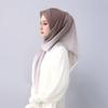 Nieuw Ontwerp Kleurverloop Vierkante Sjaal Moslim Vrouwen Hijab Katoen Viscose Hoofddoek Hoofdbanden Sjaal Wikkel Islamitische Tulband Foulard 110cm
