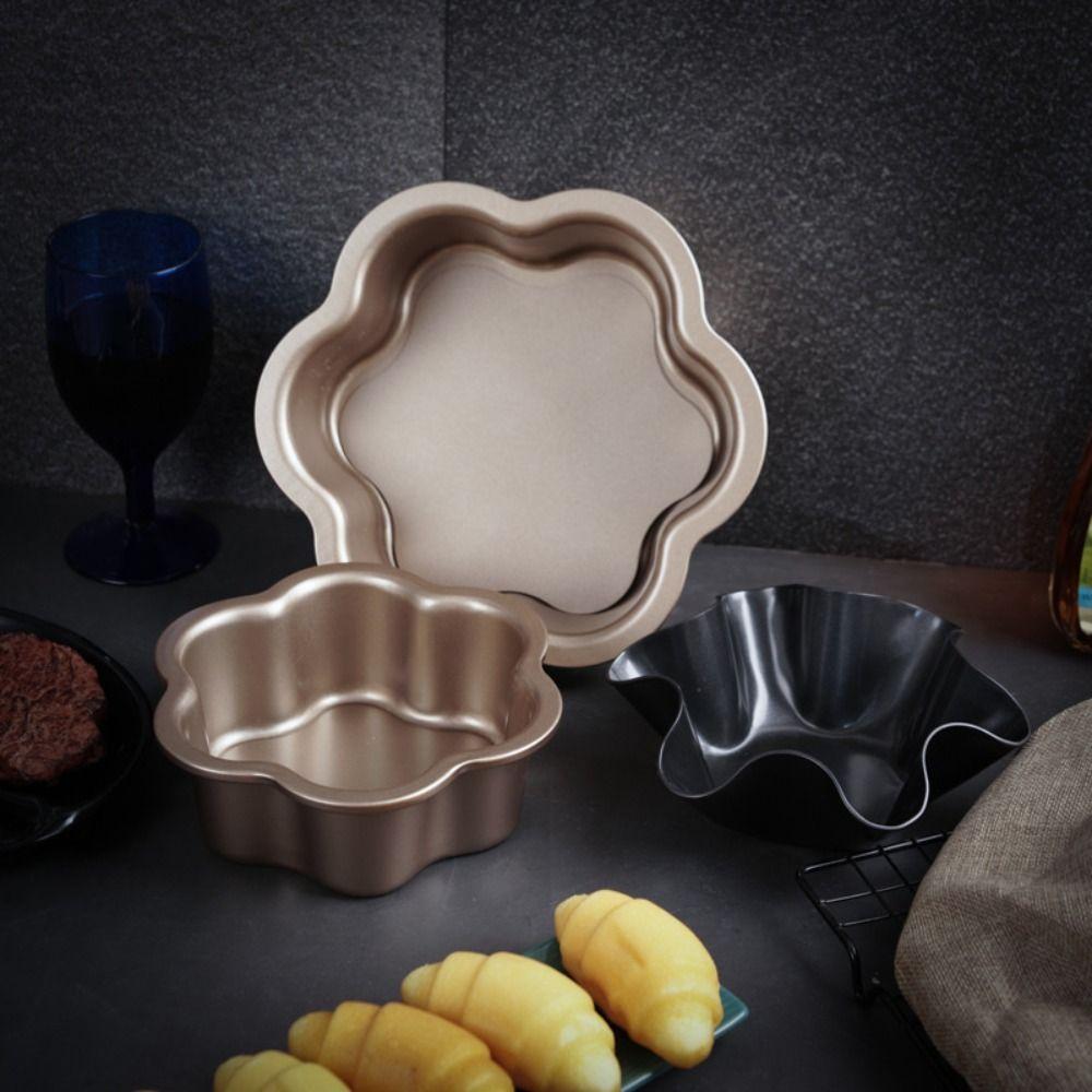 6/8inch Floral Shape Cake Pan Anti-rust Carbon Steel Bread Mold Durable Sponge Cake Mold  Household