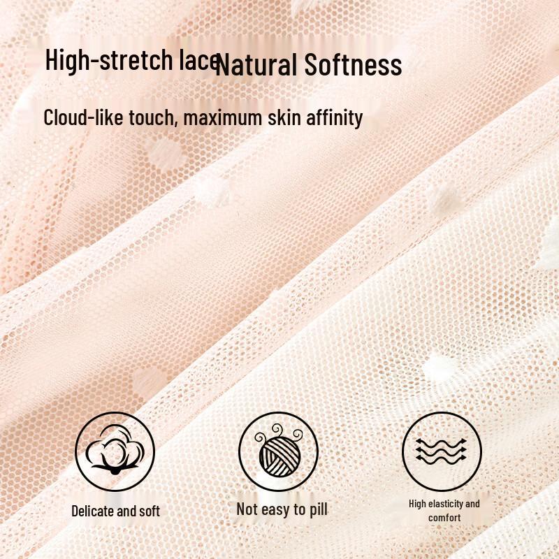 LANGSHA Women's Ice Silk Antibacterial Lace Briefs (3-Pack)