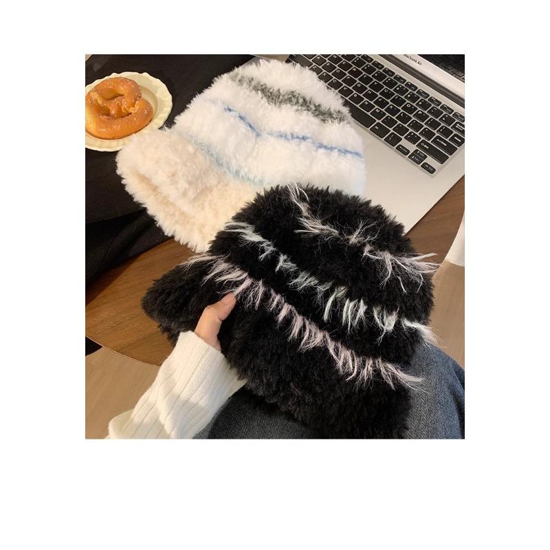 Women S Plush Earmuff Knit Hat Autumn Winter Warm Loose Fit Cold Hat