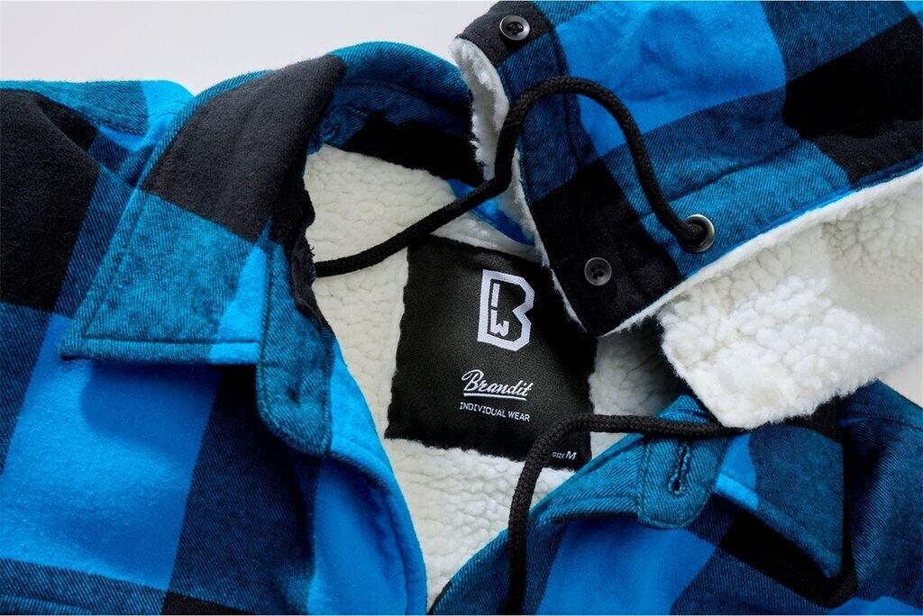 Зимняя куртка Brandit Lumberjacket Hooded black/blue