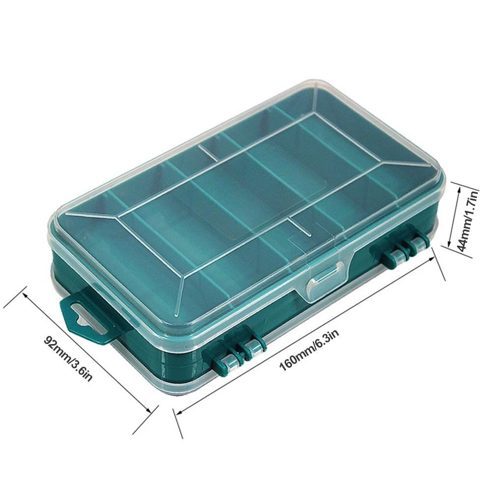 Double-Side Hardware Organizer Box Transparent Plastic Tool Organizer Multifunctional for Nuts Bolts Screws Nails Small Hardware